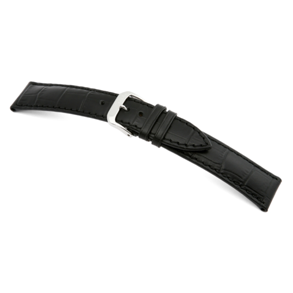 Louisiana bracelet montre cuir noir