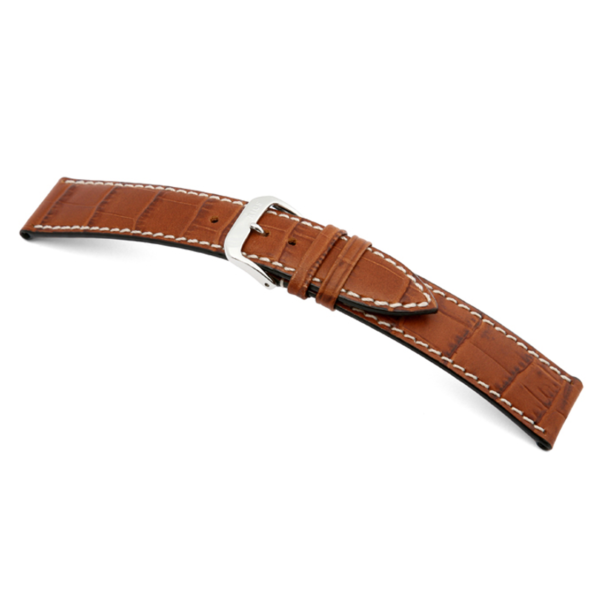 Panama bracelet montre cuir cognac
