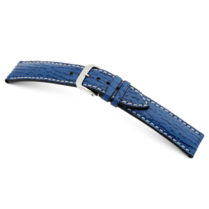 Wave bracelet montre cuir bleu