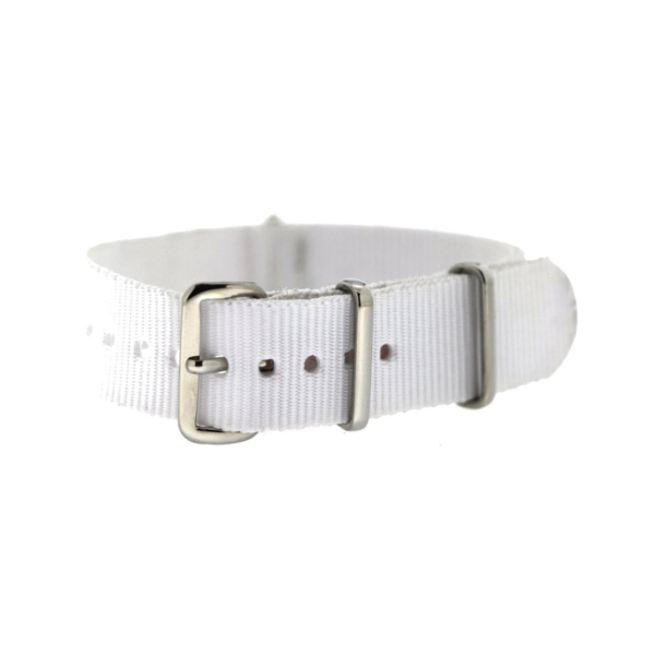 Bracelet montre nato nylon blanc