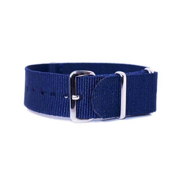 Bracelet montre nato nylon bleu marine